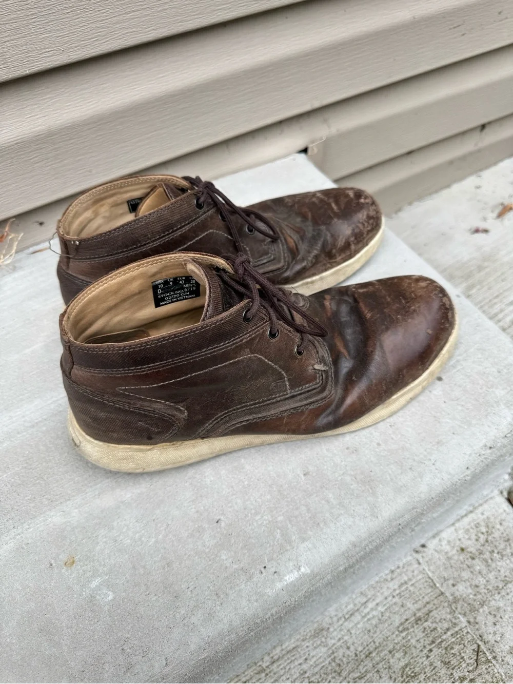 Red Wing 6719 Vintage Brown Leather Safety Toe Chukka Boots Mens US 10